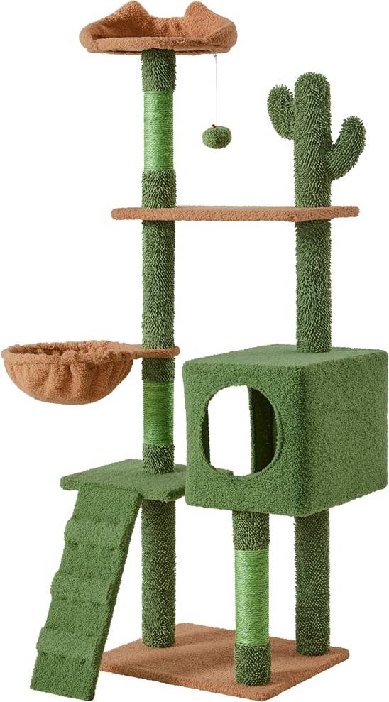 Cat tree tower Yaheetech Green 59.5 Inch Height Cat Tree Tower