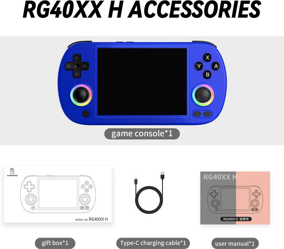 Retro Handheld Game Console RG40XX 4.0 Inch