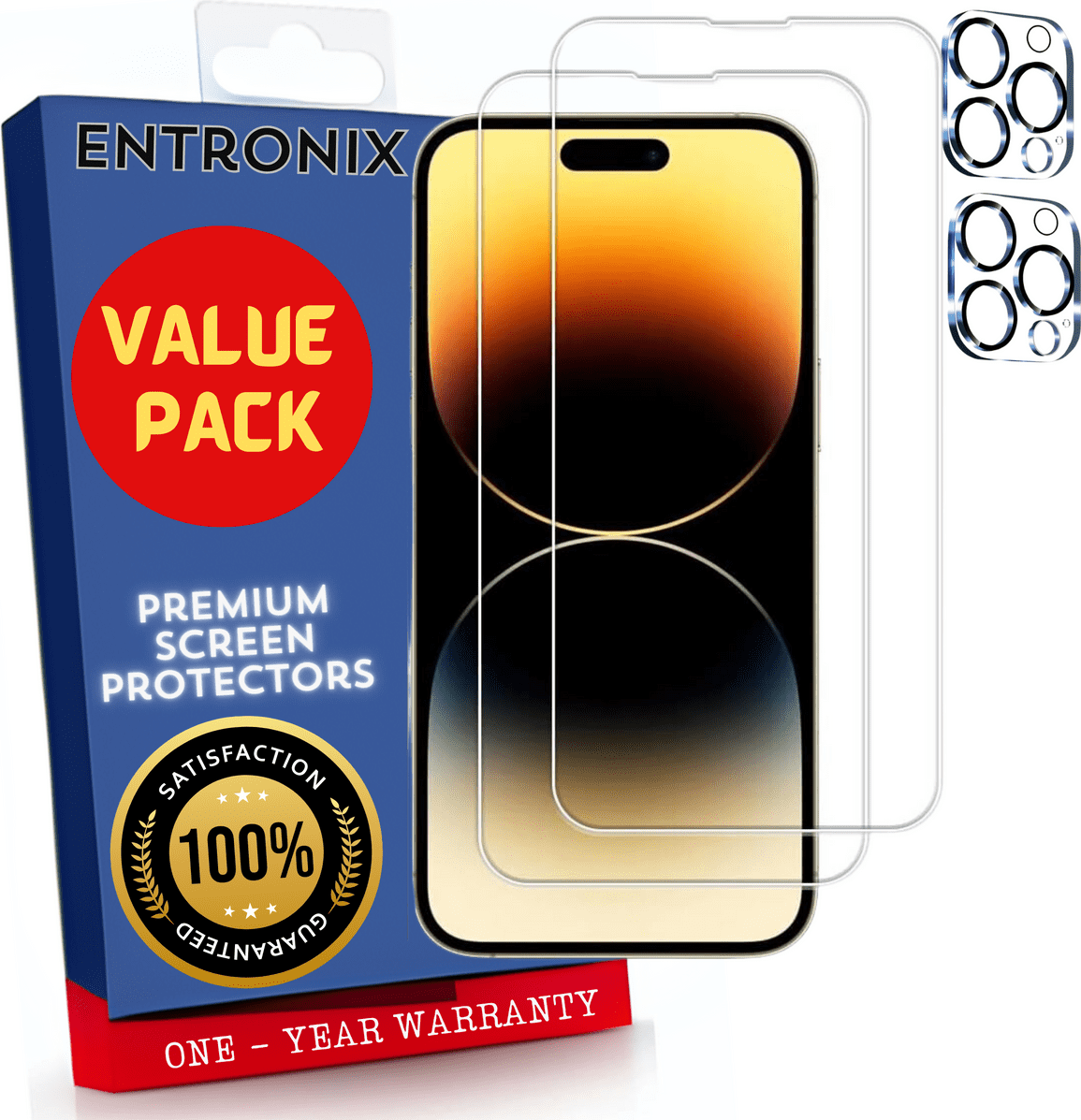 Iphone 14 pro max screen protector Entronix Clear Screen Protector Camera Lens Protector for iPhone 14 Pro Max