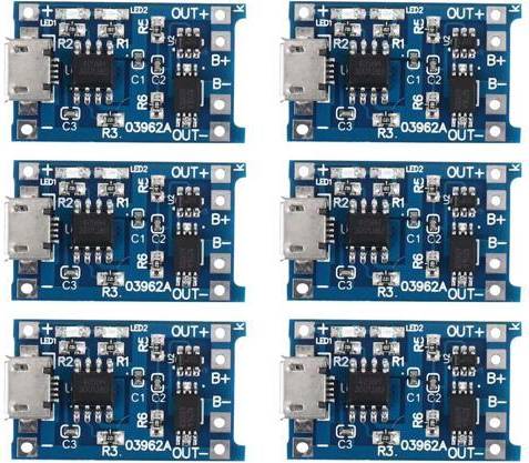Micro usb port 6PCS Charging Module with Protection 5V Micro-USB 1A Charge Board