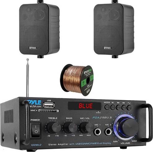 Bluetooth home audio receivers Pyle Bluetooth Compact Amplifier Home Audio Receiver