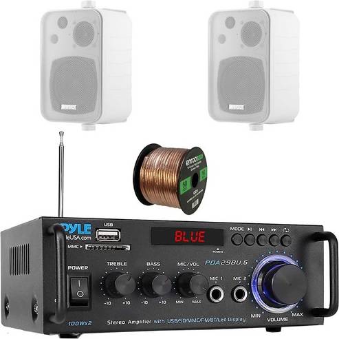 Home receiver Pyle Bluetooth Compact Amplifier Home Receiver
