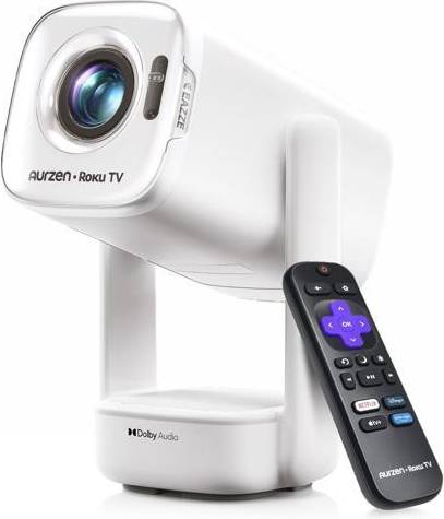 Tv projector Aurzen Roku TV USB-C Powered Smart Portable Projector