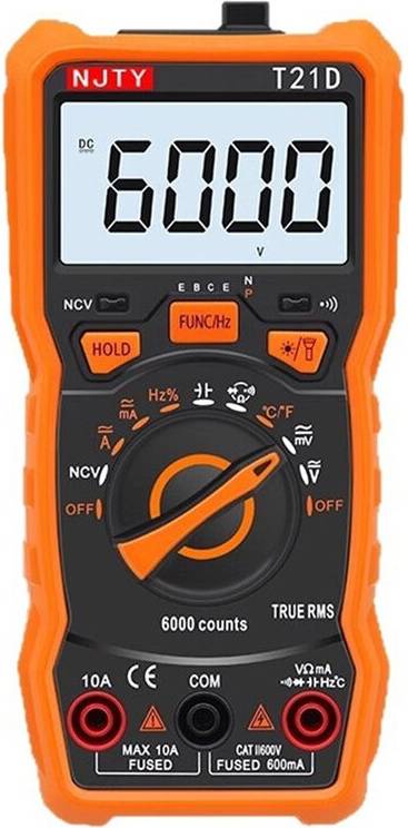 Exogio NJTY Auto-Ranging Digital Multimeter TRMS 6000 Counts