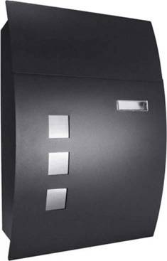 B&Q Wall-Mounted Lockable Post Letter Box With Viewing Windows