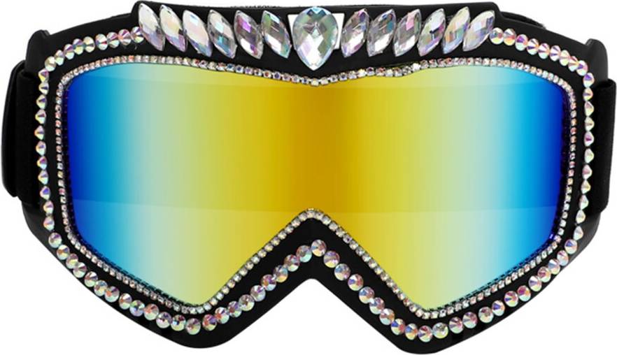 Stylish Festival Rhinestone Goggles - Red Frame