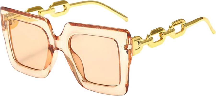 Retro UV Protection Sunglasses Transparent Tea Frame