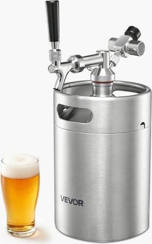 Beer keg VEVOR 170oz Mini Keg Pressurized Growler Tap System
