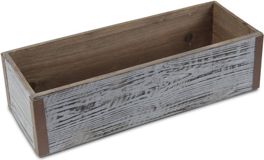 Gray Wood 151 Ounce Rectangular Planter Box
