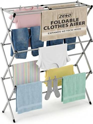 Clothes Airer Foldable Extendable Drying Rack Aluminium