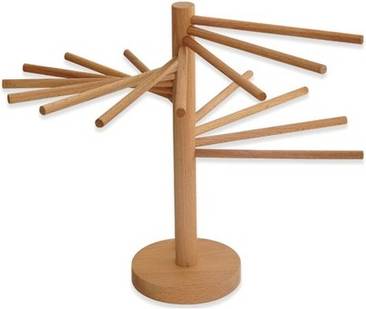 Sodial Wood Pasta Dryer Rack With 16 Suspension Rods