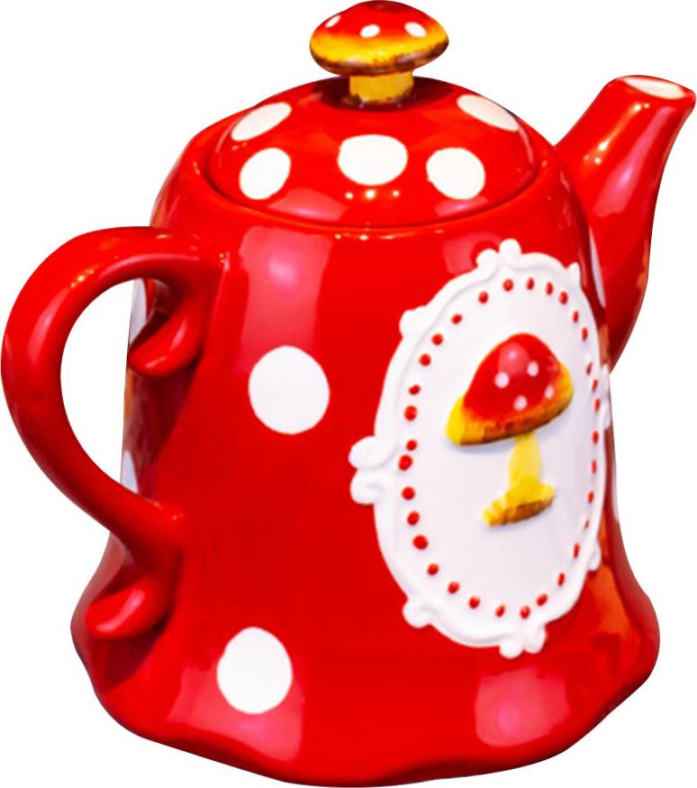 Inoomp 2Pcs Red Ceramic Water Kettle
