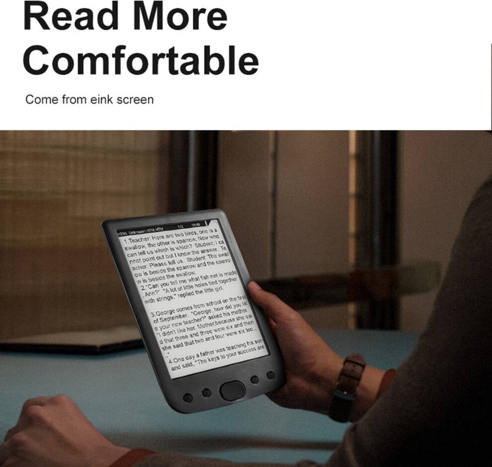 6 Inch Eye-Friendly E-Ink Book Reader