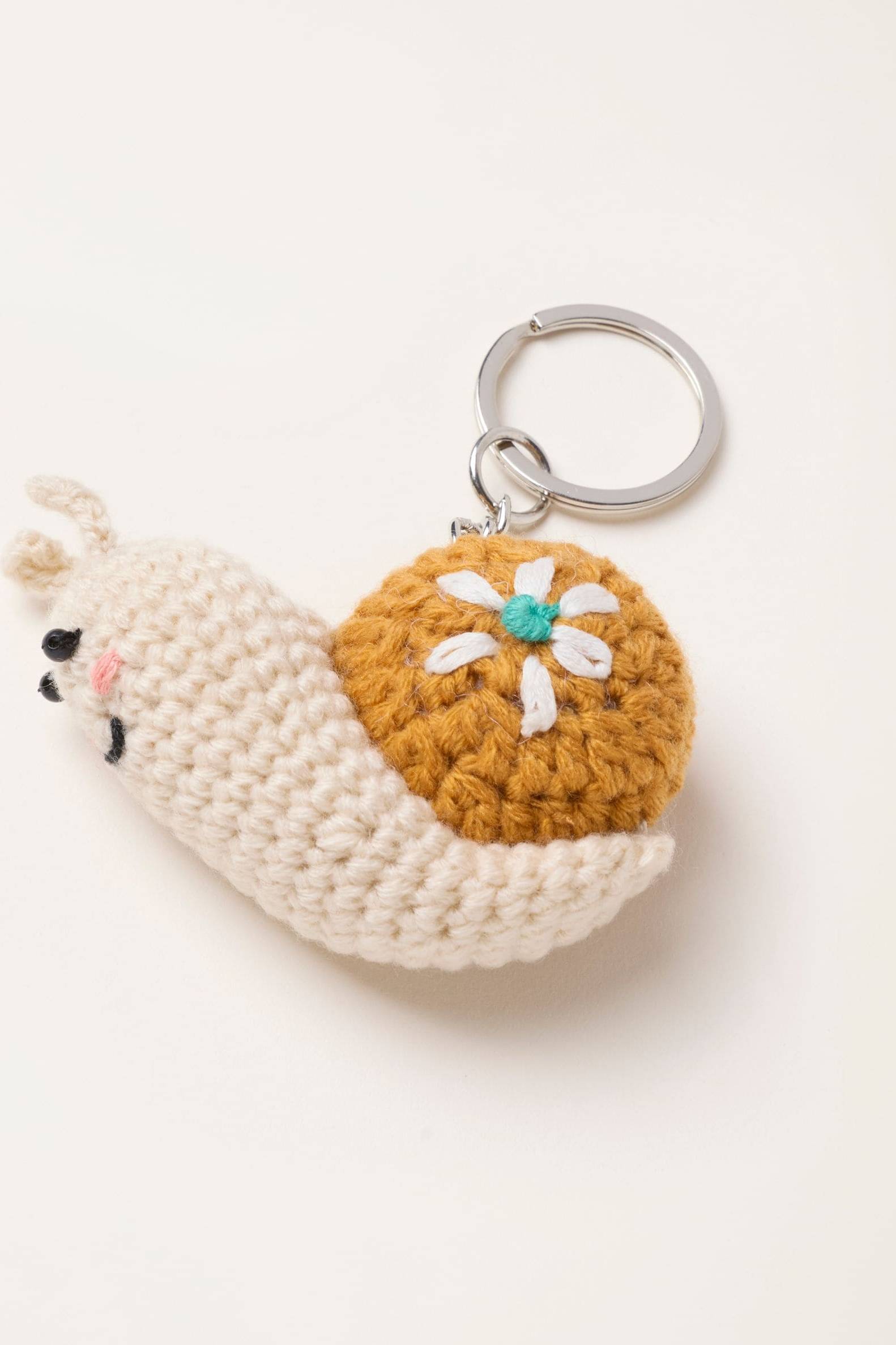 Crochet Snail Keyring