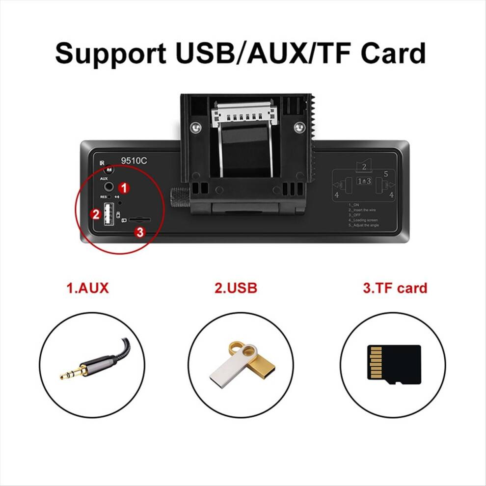 Melitt Single Din Car Radio Android Auto 9.5 Inch