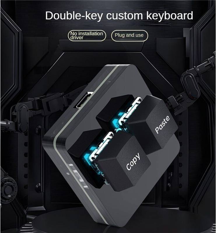 Custom 2 Key RGB Macro OSU Keyboard