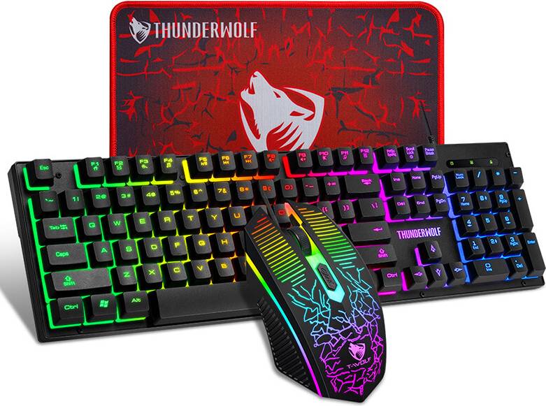 Gaming keyboard and mouse Gaming Keyboard Mouse Combo RNCYN Backlit