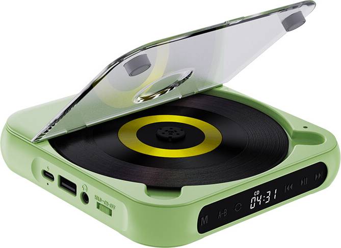 Retro Portable CD Player RNCYN Green