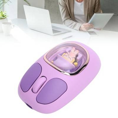Wireless Mouse Cute Doll Type C Rechargeable Rgb Backlit