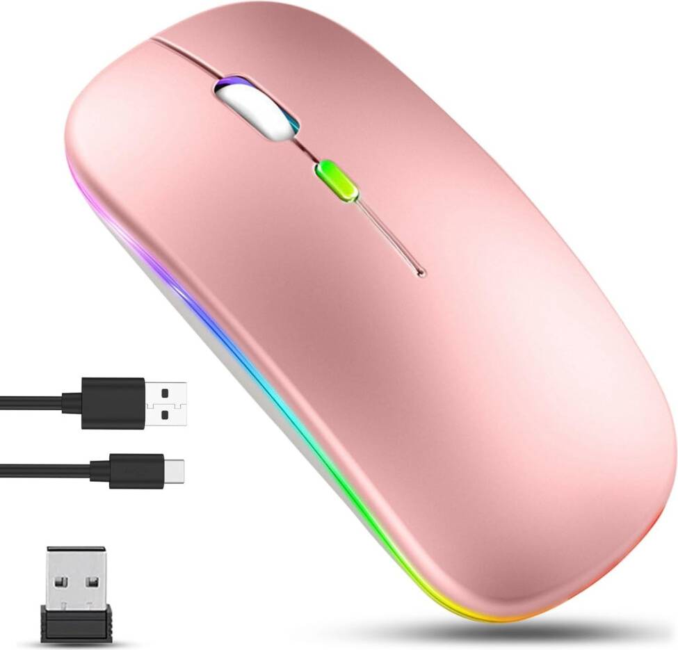Wireless Bluetooth Rechargeable LED Silent Mouse