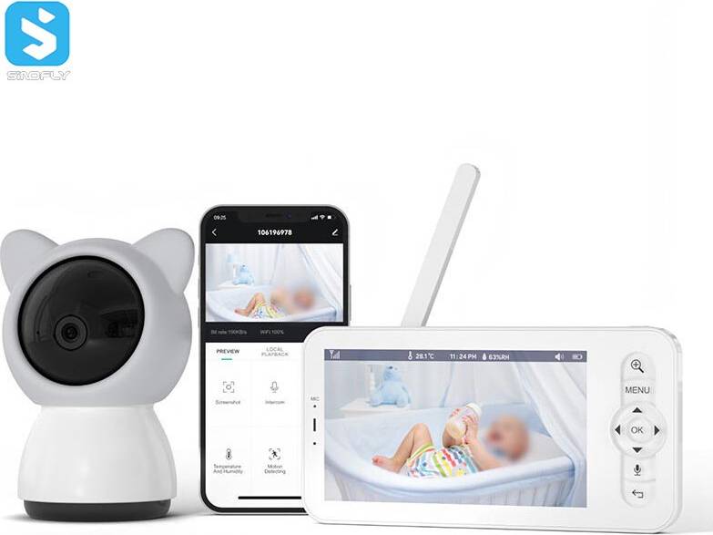 Wireless Baby Camera RNCYN 5 Inch LCD Screen