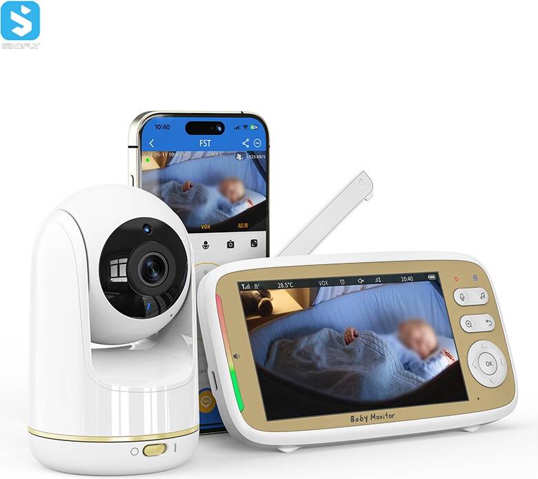 Digital Baby Monitor RNCYN 5 Inch IPS LCD Screen