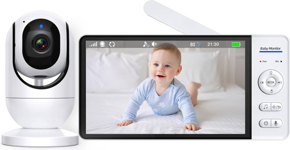 720P HD Baby Monitor 5 Inch LCD Screen