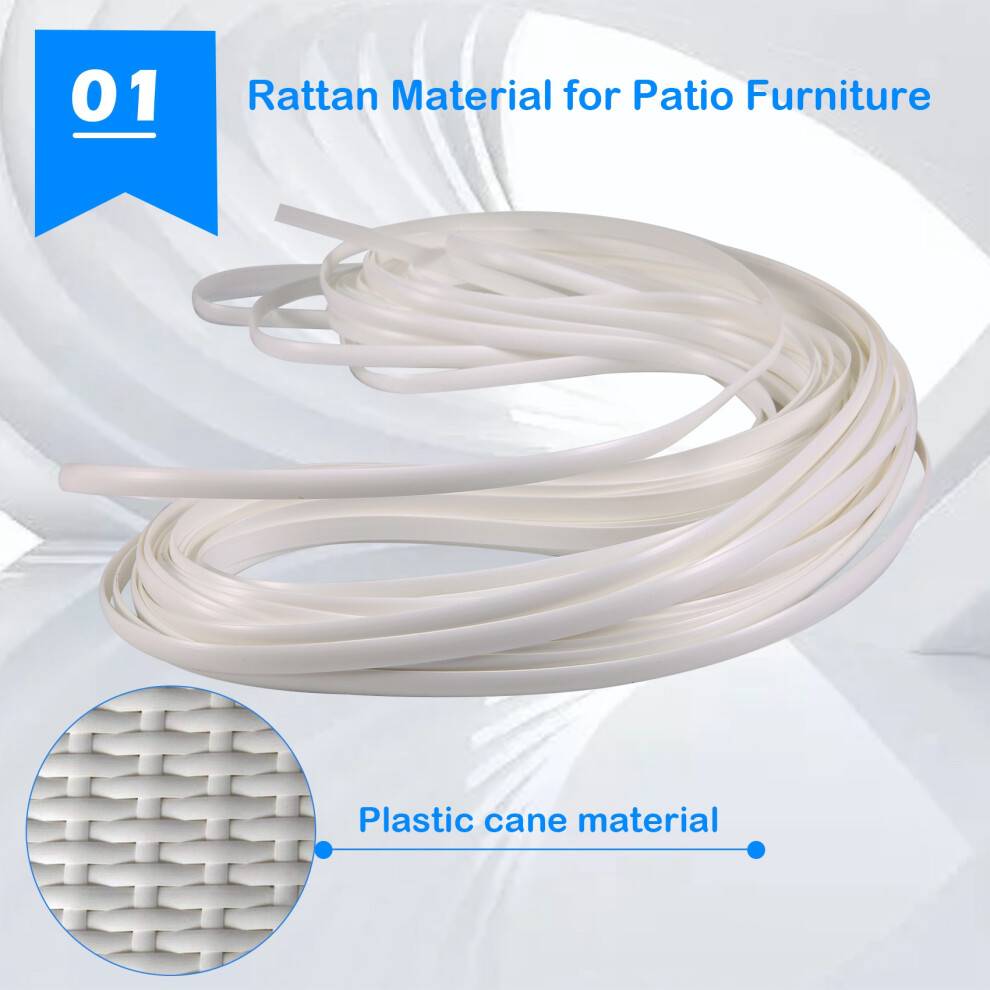 Synthetic Rattan Wicker Repair Kit White