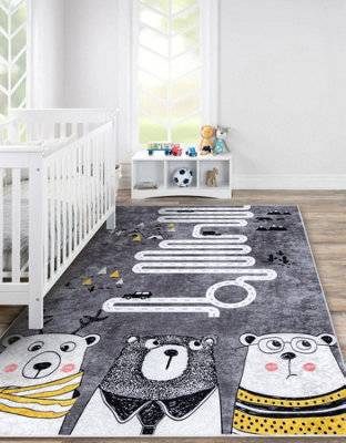 Washable rugs RUGSX Junior Washable Rug Bears