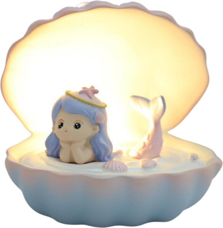 Cute LED Mermaid Shell Fairy Table Lamp