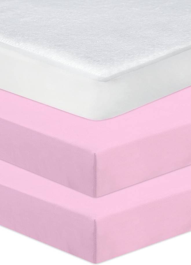 Compatible Crib Fitted Sheets 3Pcs Set