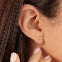 Lily & Roo Small Simple Diamond Style Studs Gold/Silver
