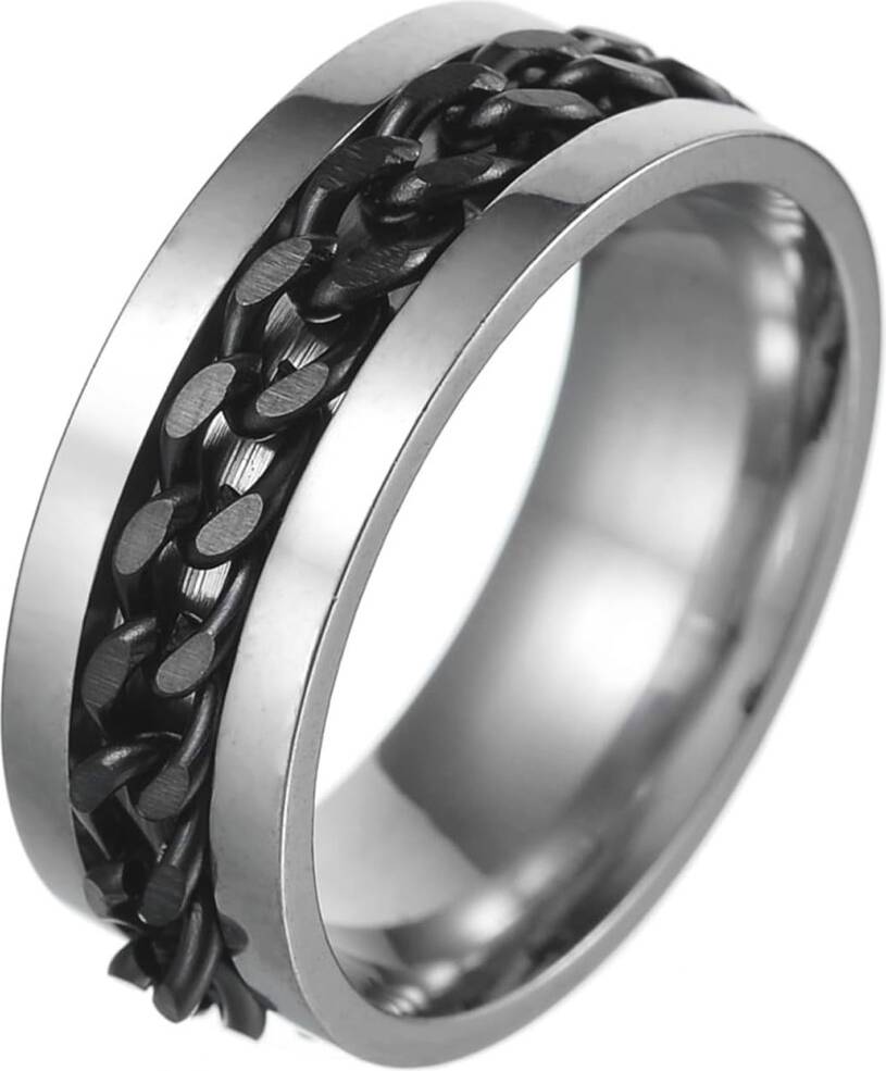 Classic Chain Fidget Titanium Steel Fidget Ring