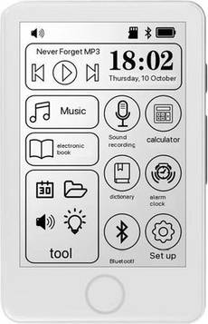 Sodial Digital Ink Screen Mp3 Player 2.8 Inch Bluetooth