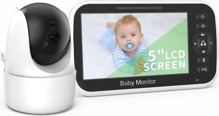 5-Inch Lcd Screen Automatic Night Vision Baby Monitor