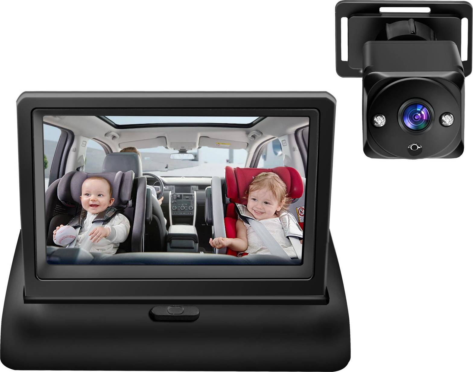 1080P Baby Car Camera Rotation Black