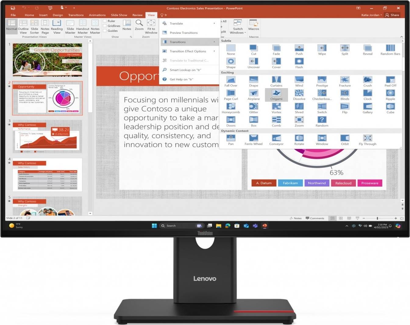 Lenovo ThinkVision T27-40 27 Inch Full HD LED Computer