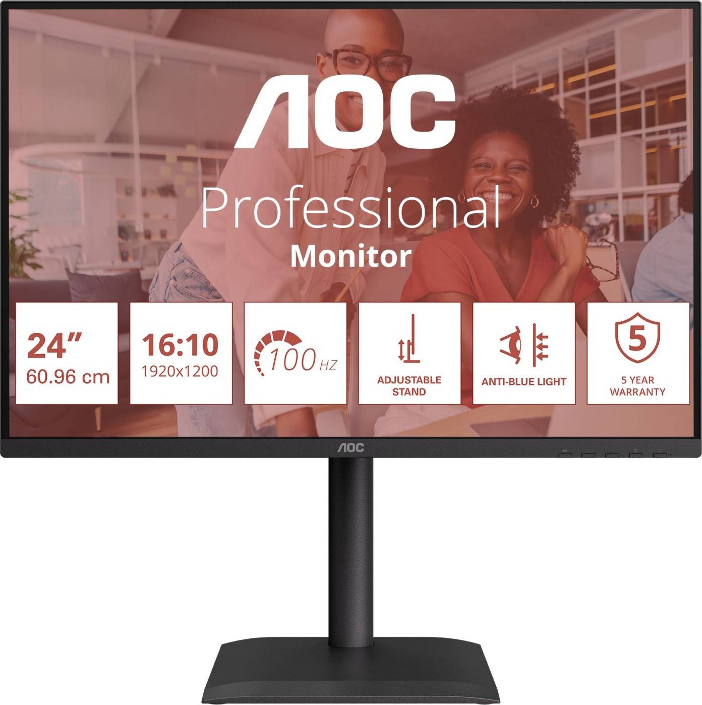 AOC E4 X24E4U 24 Inch Full HD LED Computer Monitor