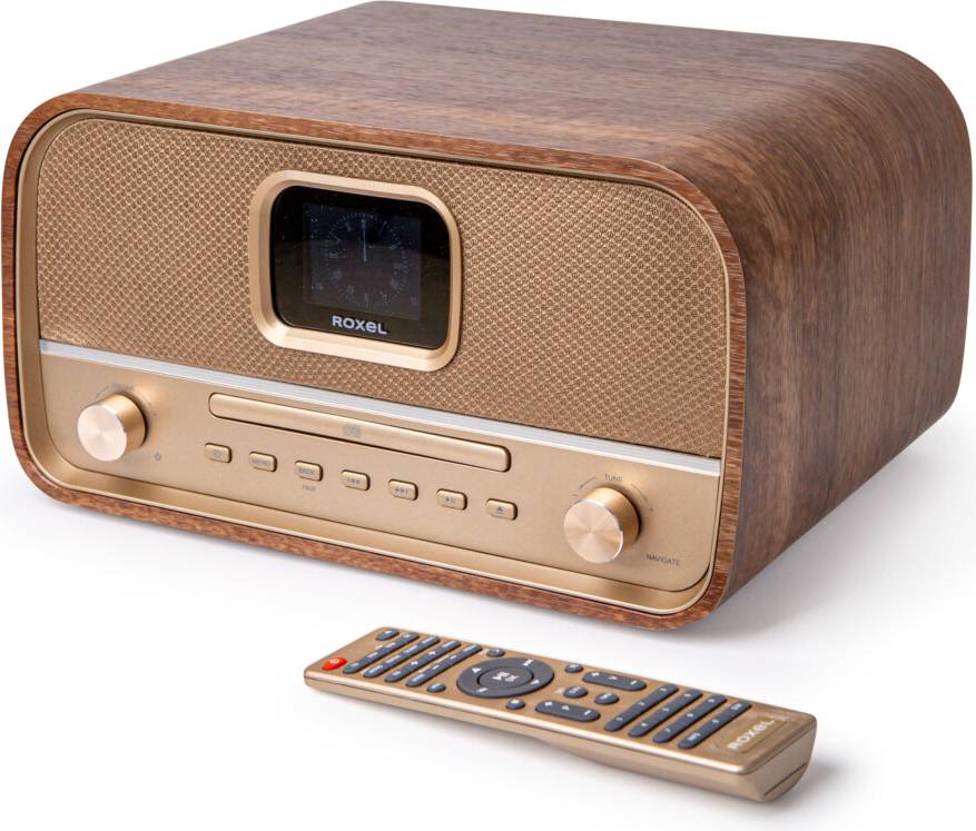Amber All-in-One Compact Retro HiFi System
