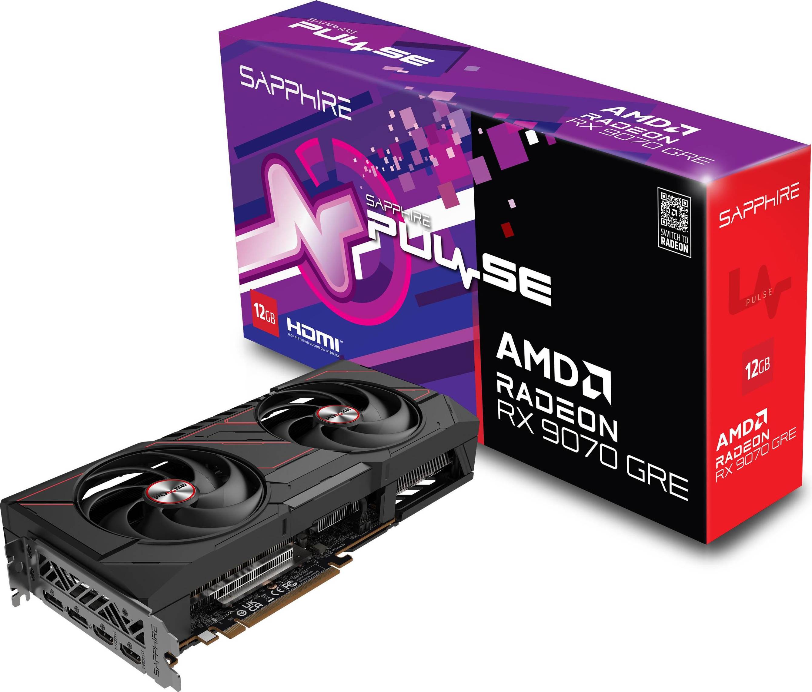 Rx 9070 Sapphire Pulse Radeon RX 9070 GRE Gaming OC 12GB GDDR6 Graphics Card