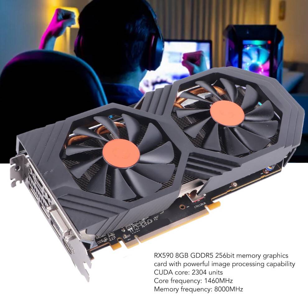 AMD Radeon RX 590 8 GB GDDR5 256-bit Dual-Fan Graphics Card