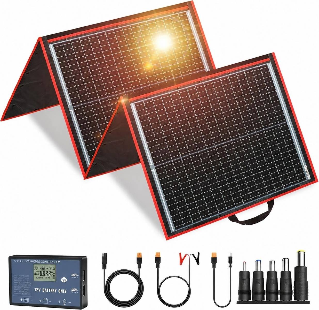Solar panel kit 150W Portable Foldable Solar Panel Kit Dual USB