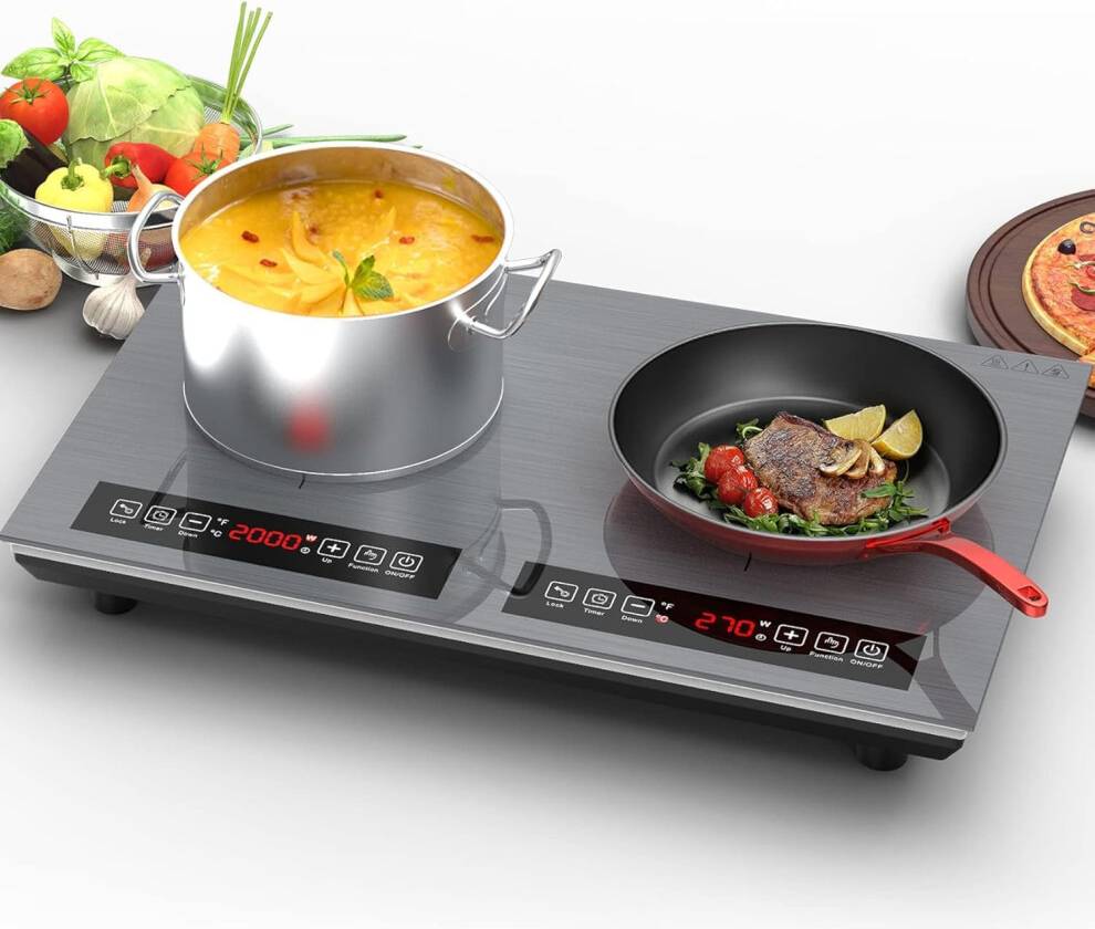 Double portable induction hob 24-Inch Double Induction Electric Cooktop