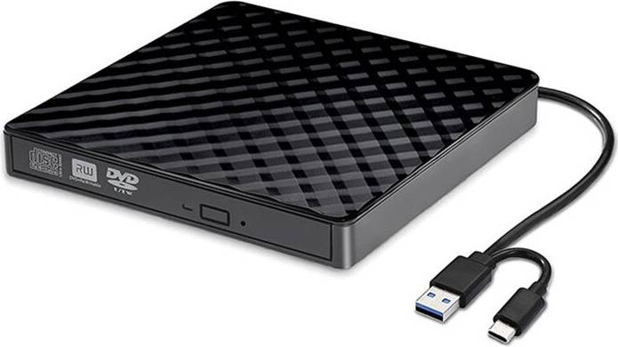 2 In1 USB3.0 Type C Slim External Optical Drive