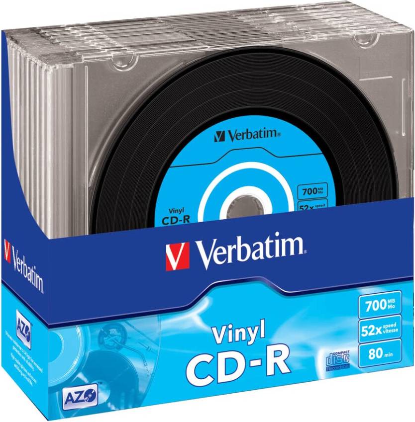 Verbatim Vinyl CD-R Slim Case 52x 10 Pack