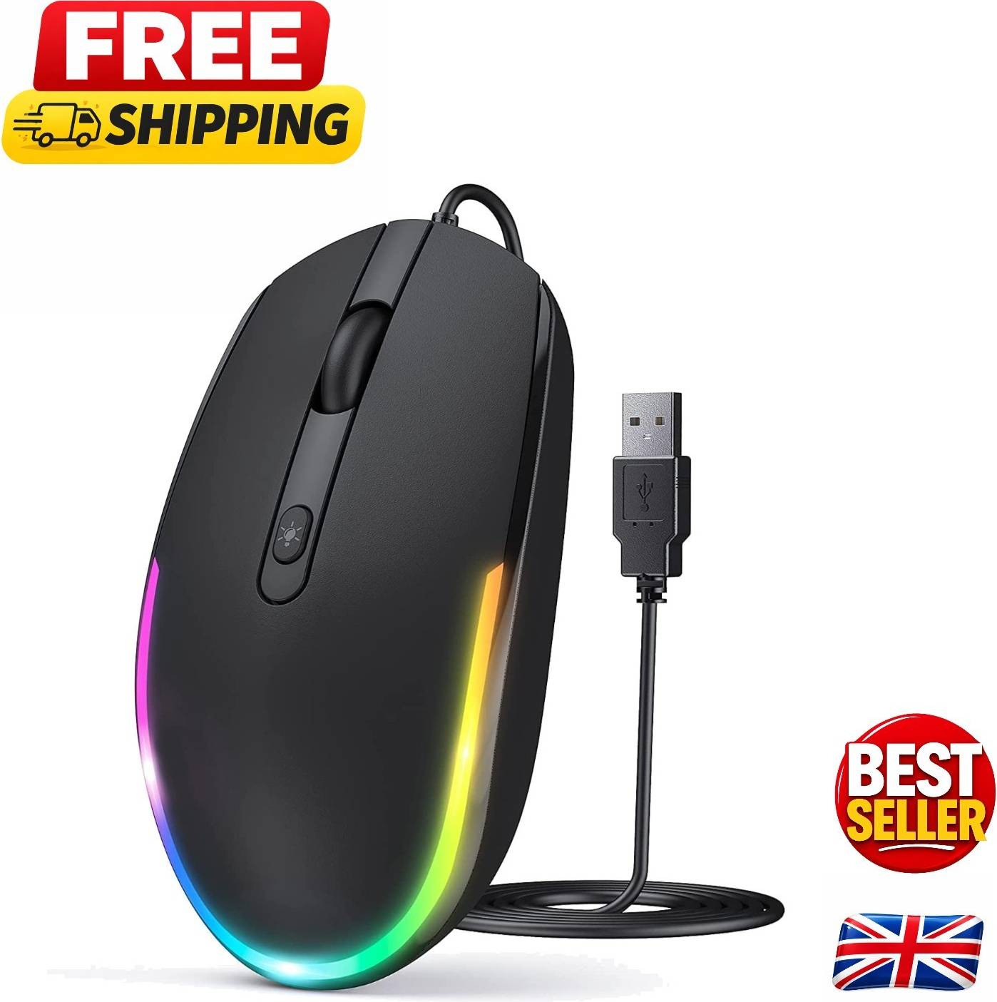 Wired LED RGB Backlit Mouse
