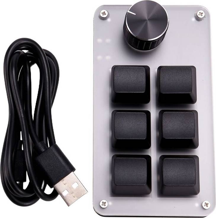 Typecat 6 Key 1 Knob Copy Paste Button RGB Keyboard