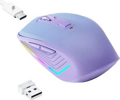 Sodial Computer Mouse With Rgb Backlit Rechargeable Bluetooth Mice