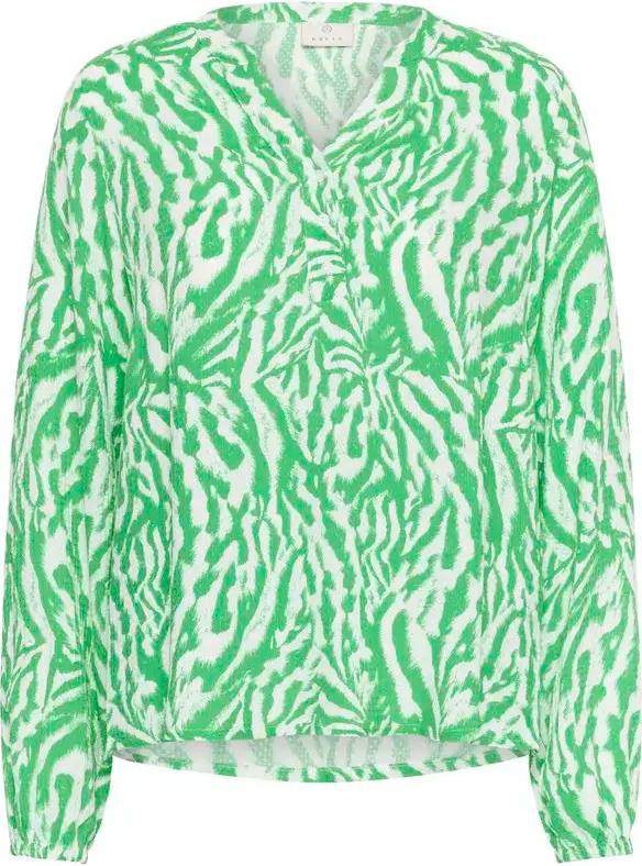 Kaffe Bluse Mathilde - Grøn/Hvid