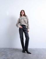 Topshop Runway Mid Rise Rakjeans Tvättad - Svart